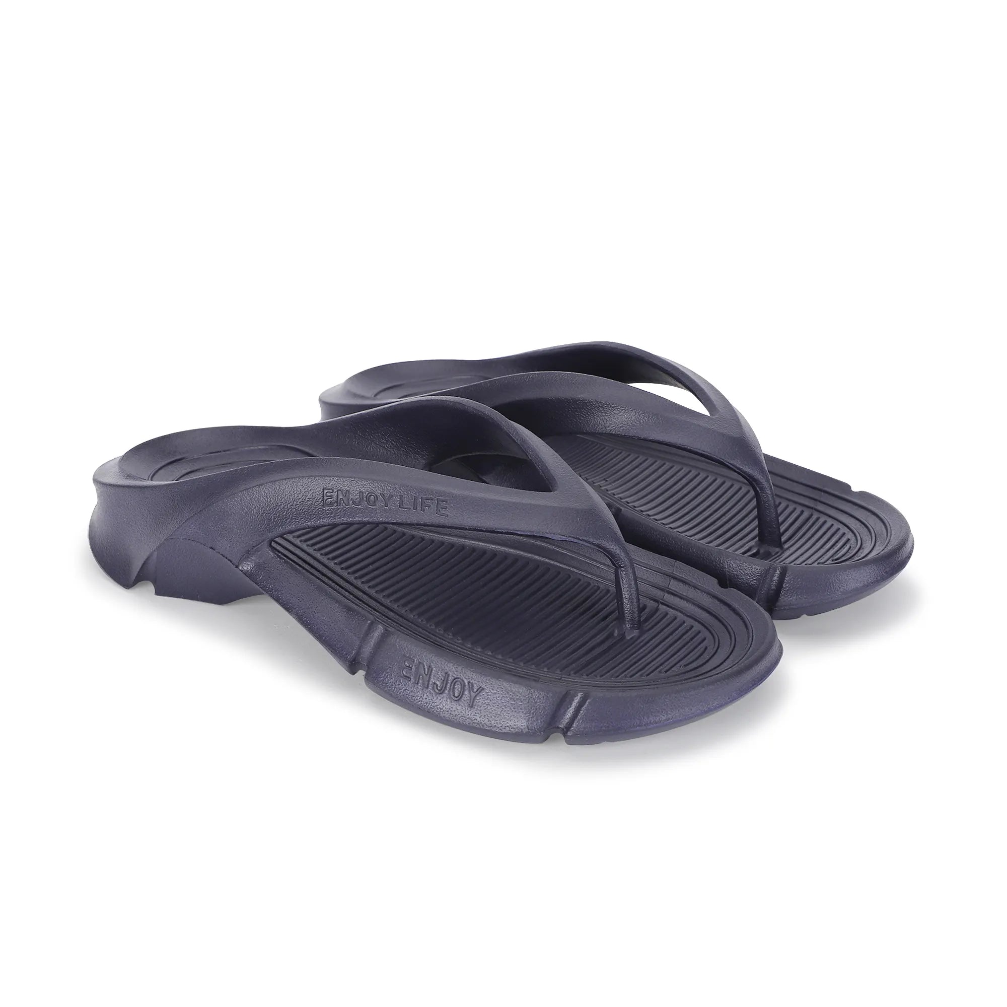 Tomsy Choice Stylish Black Thong Flip Flops for Daily Wear