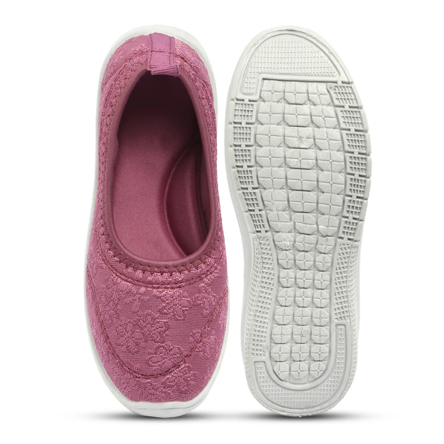 Tomsy Choice Onion Mesh Slip-On Ballerina for Women – Comfortable, & Breathable