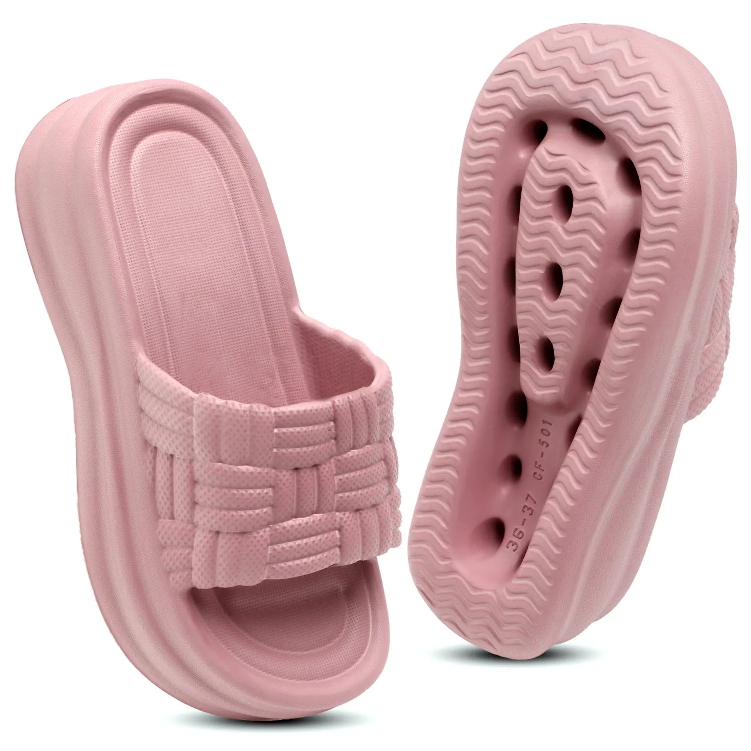 TOMSY CHOICE EVA Women Slider | Lightweight Cushioned Slip-On Slides | Anti-Skid Outsole | Water-Friendly