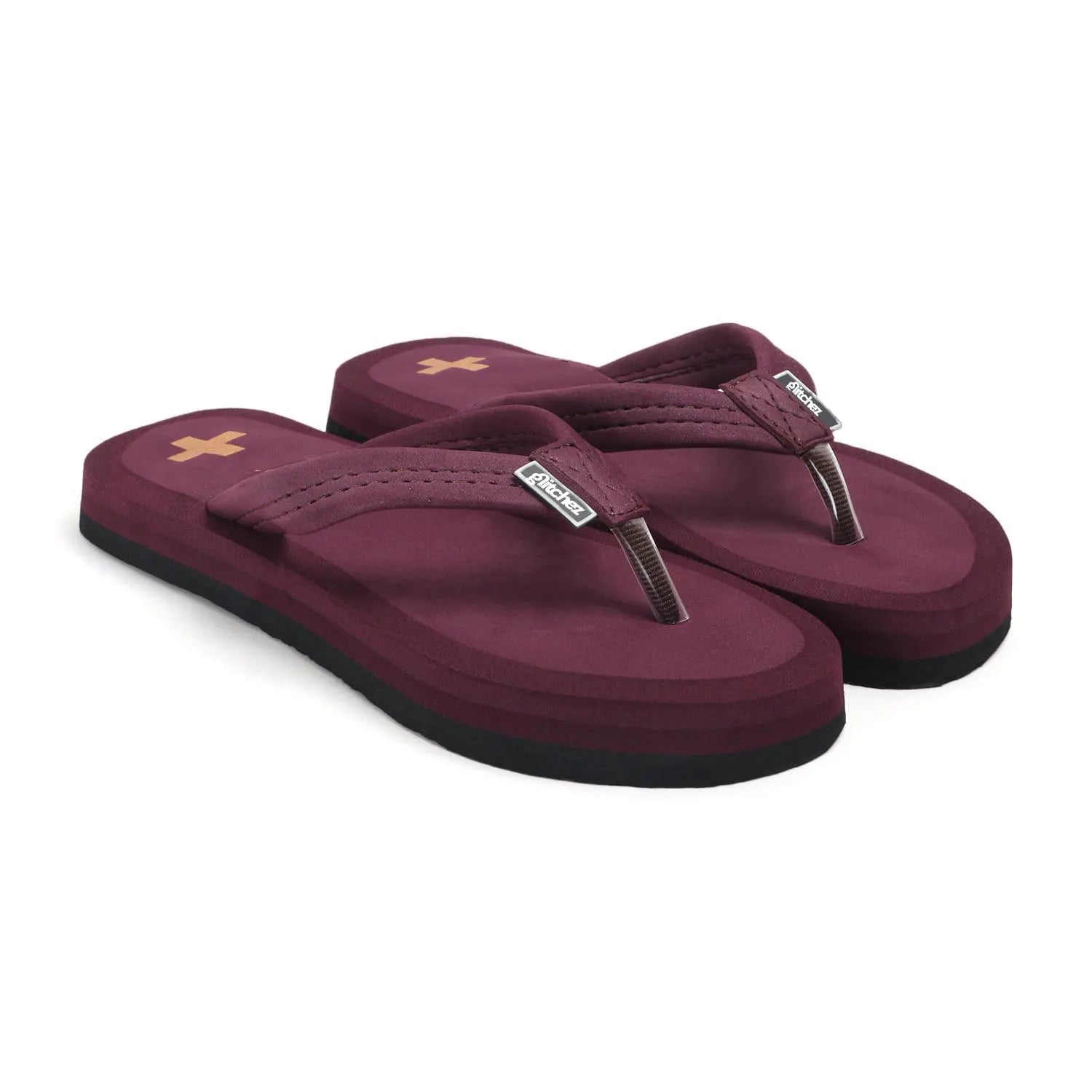 Tomsy Choice Cherry Synthetic Slip-On Ortho Flip Flop for Women – Lightweight & Comfortable Summer Footwear