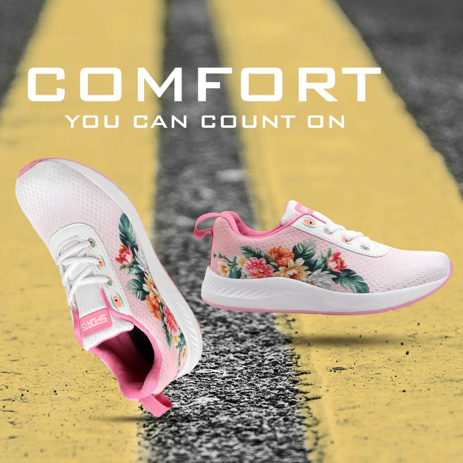 TOMSY CHOICE MESH Laces Sport Shoes for Women – Comfortable, Lightweight & Breathable