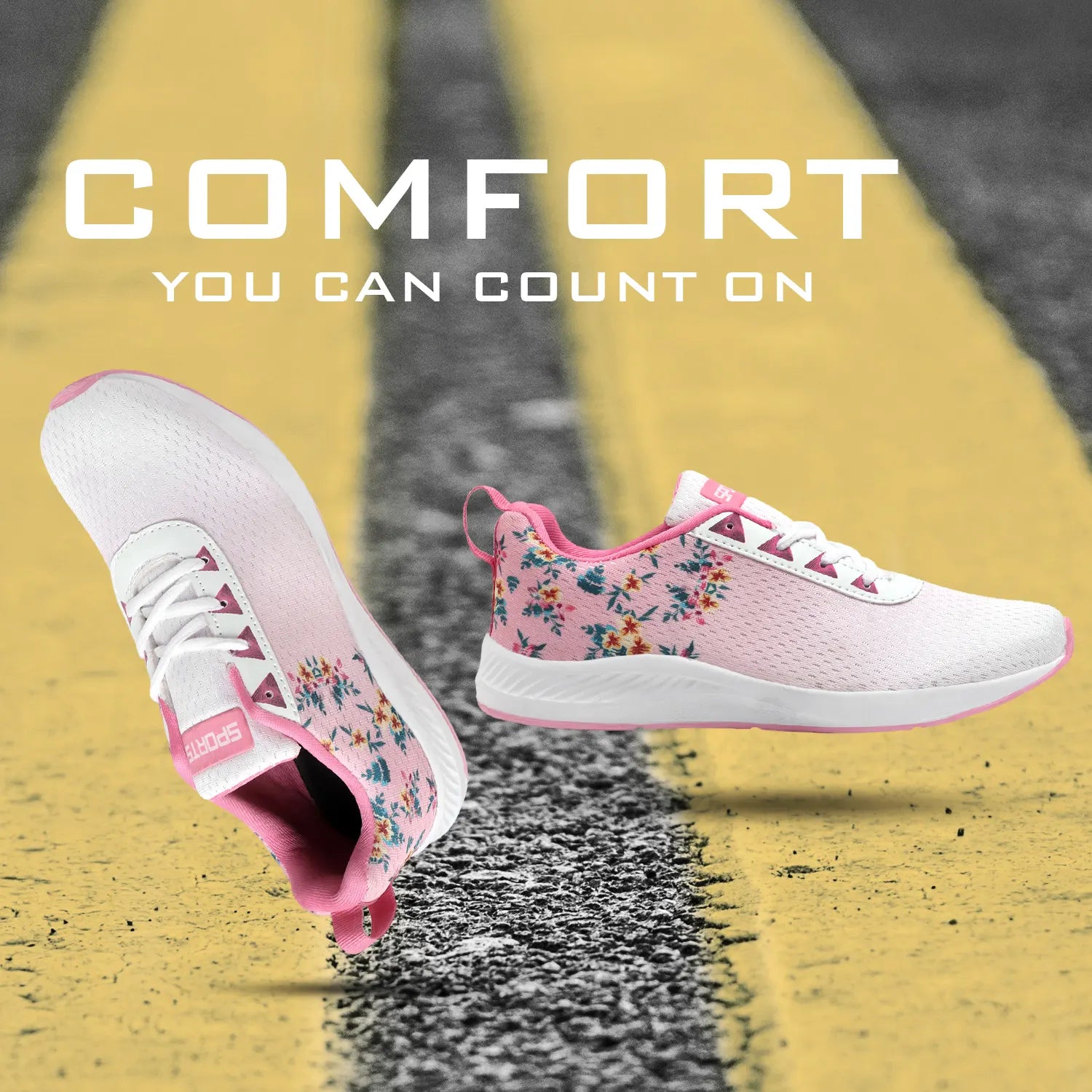 TOMSY CHOICE MESH Laces Sport Shoes for Women – Lightweight, Breathable & Comfortable