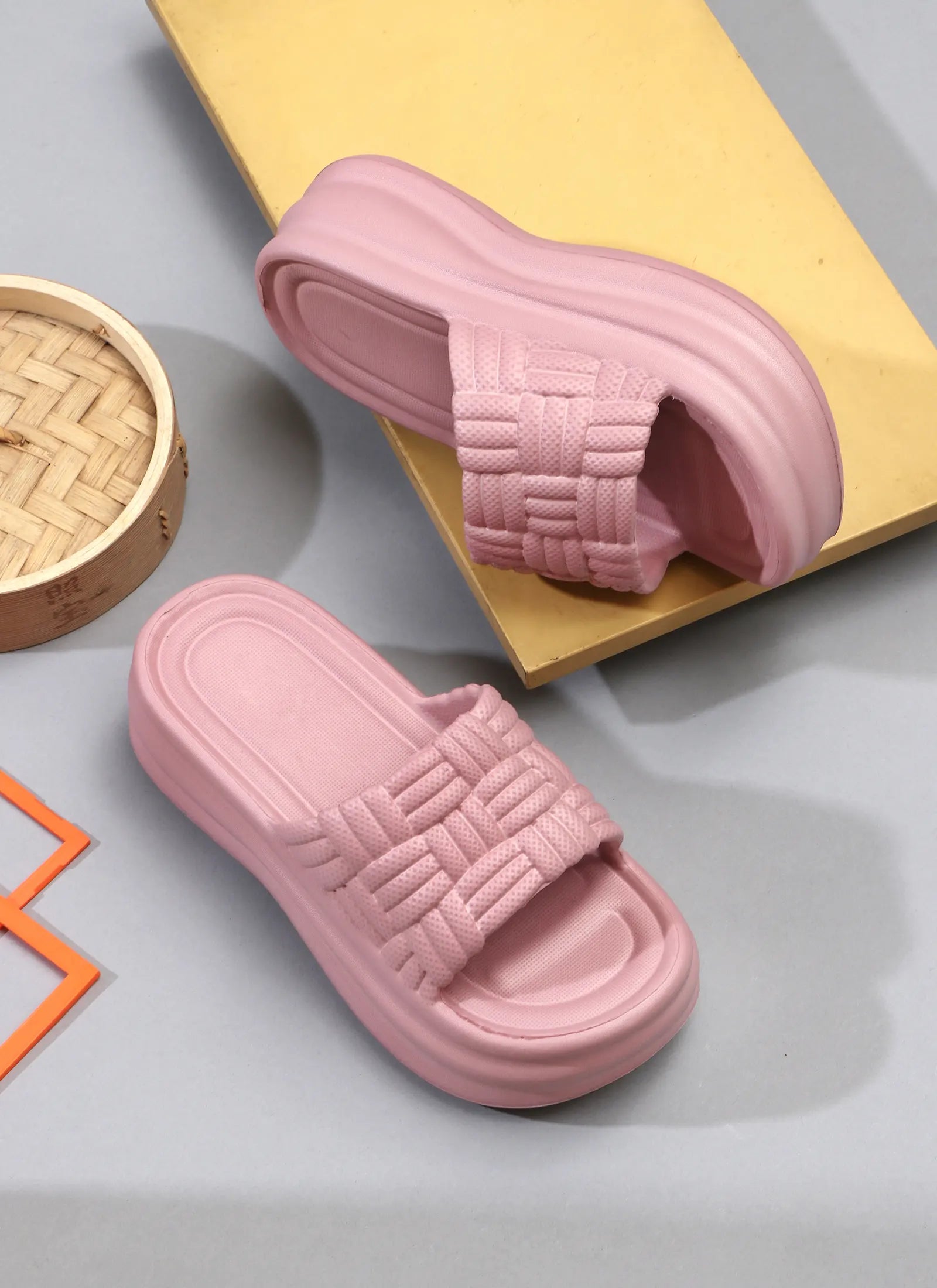 TOMSY CHOICE EVA Women Slider | Lightweight Cushioned Slip-On Slides | Anti-Skid Outsole | Water-Friendly