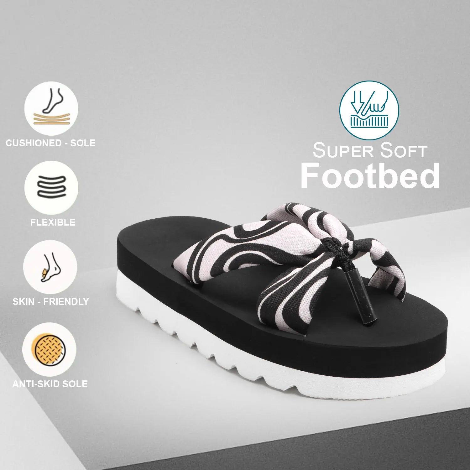 TOMSY CHOICE Synthetic Slip-On Flip Flop for Women – Lightweight & Comfortable Casual Footwear