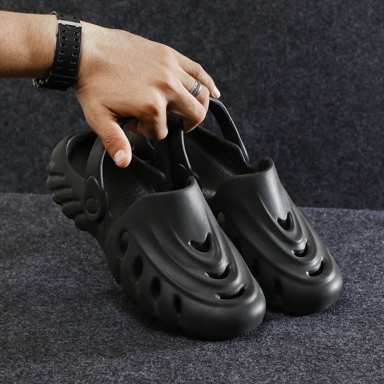 Tomsy Choice Grey Comfort Clogs for Daily Wear