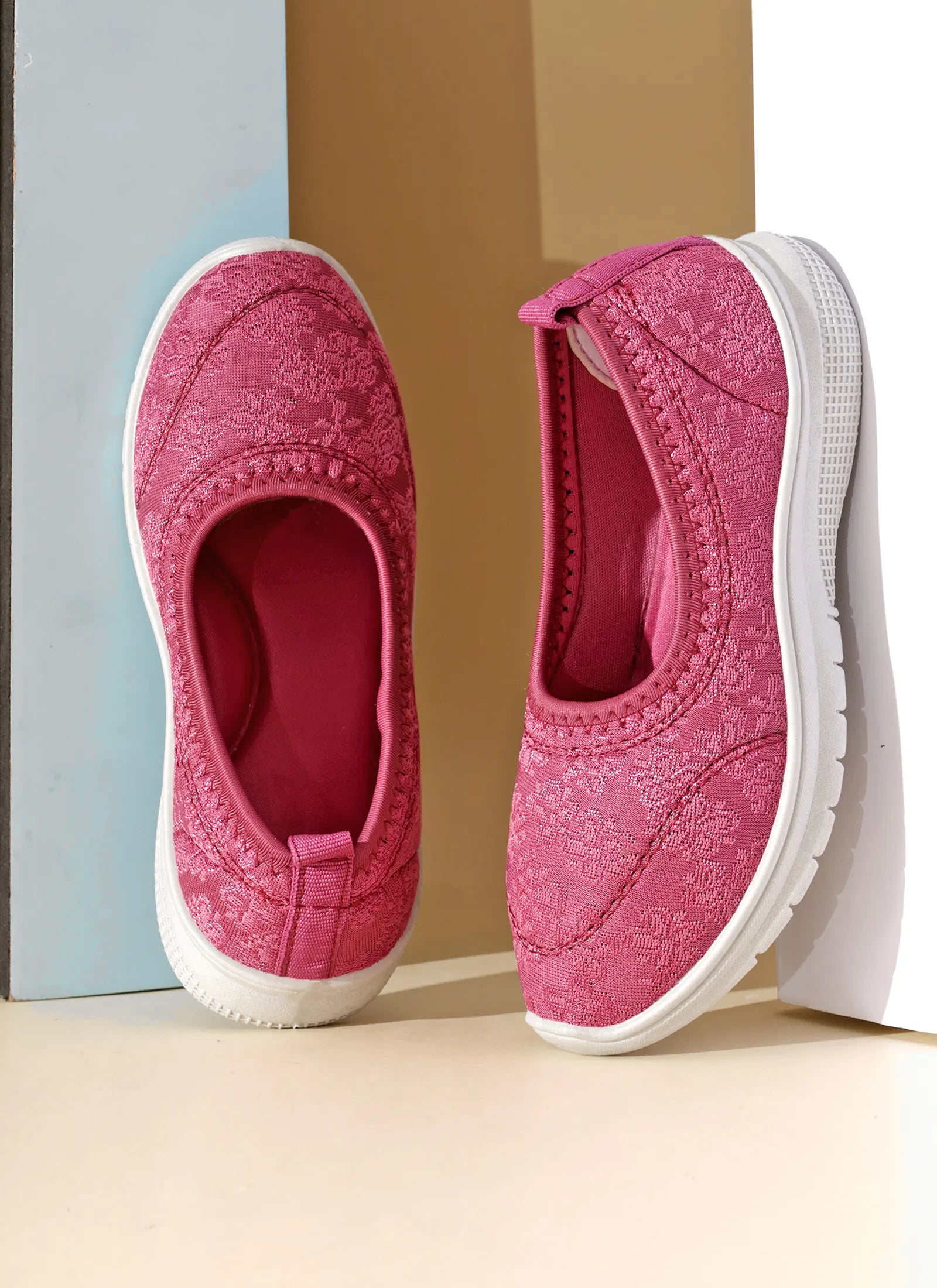 Tomsy Choice Onion Mesh Slip-On Ballerina for Women – Comfortable, & Breathable