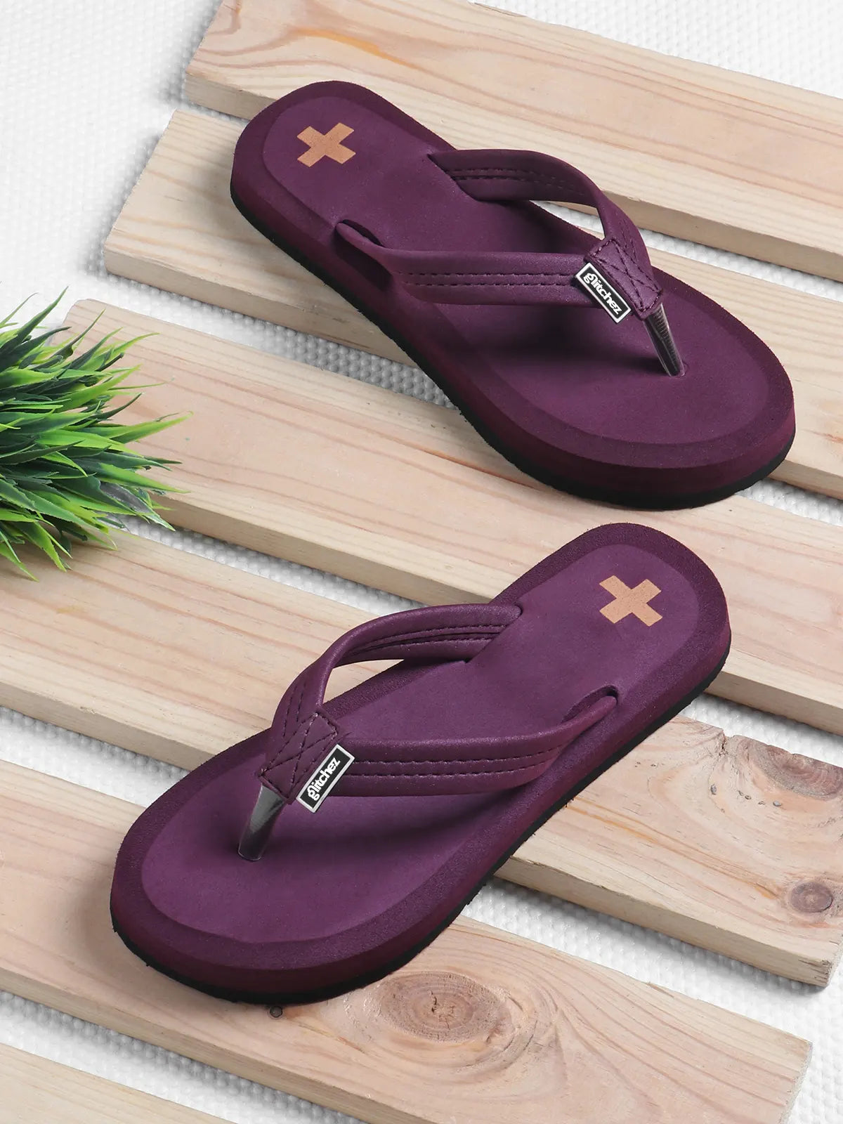 Tomsy Choice Cherry Synthetic Slip-On Ortho Flip Flop for Women – Lightweight & Comfortable Summer Footwear
