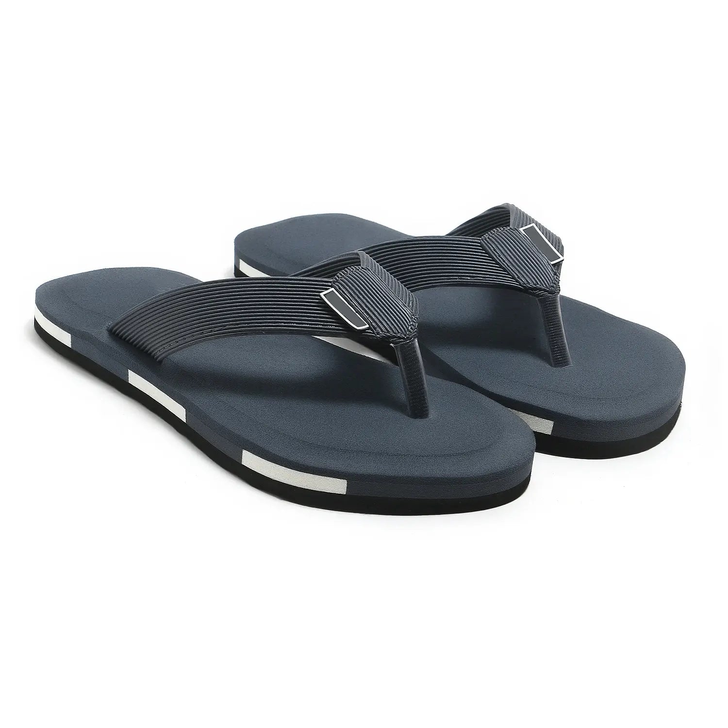 Tomsy Choice Grey Comfort Thong Flip Flops for Men