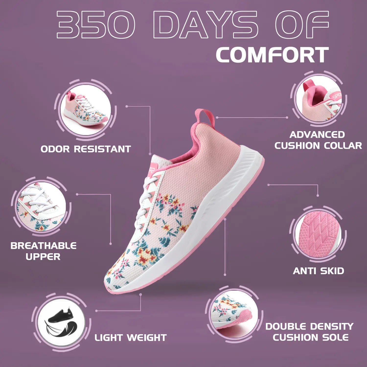 Tomsy Choice MESH Laces Sport Shoes for Women – Comfortable, Lightweight & Breathable