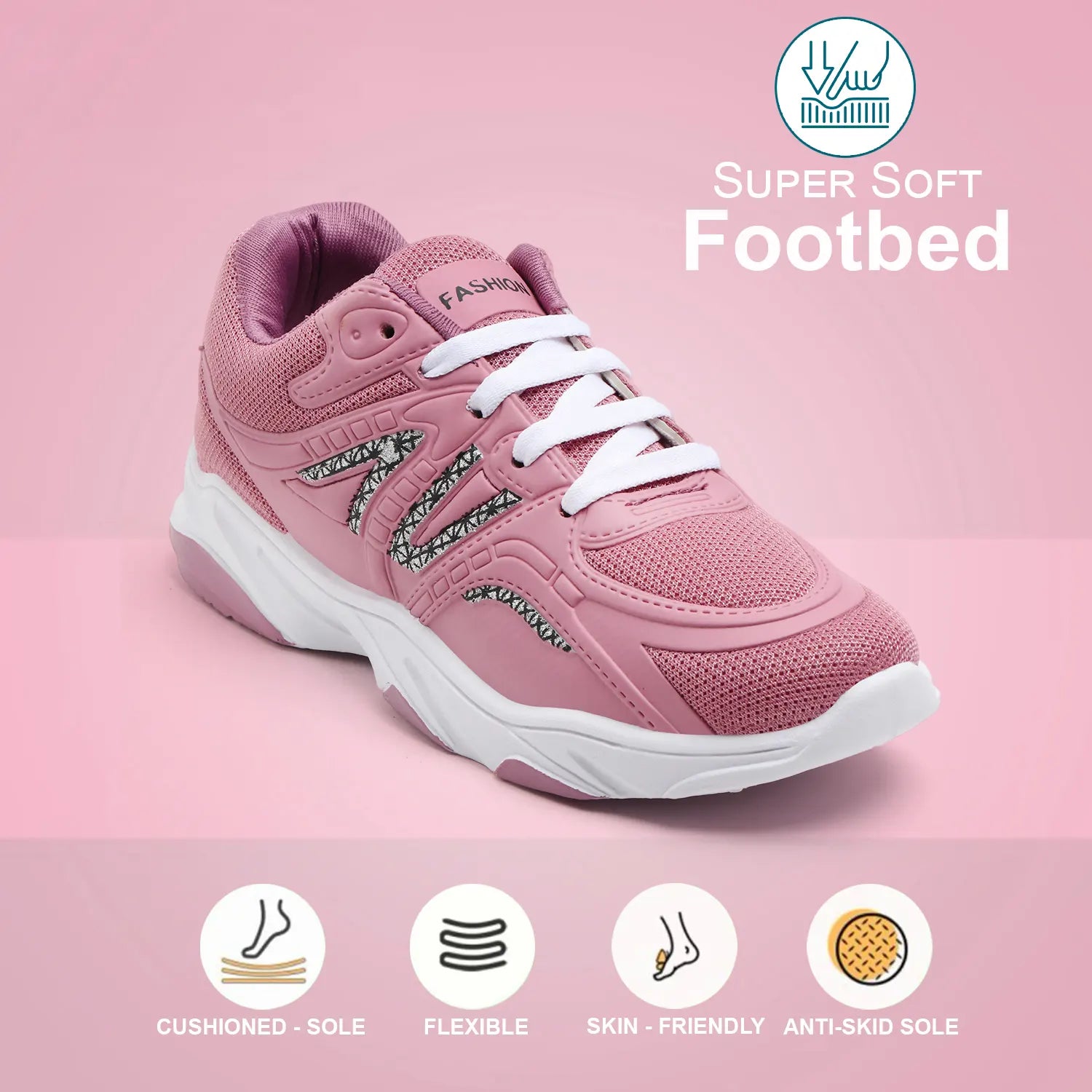 Tomsy Choice MESH Laces Sport Shoes for Women – Lightweight, Breathable & Comfortable