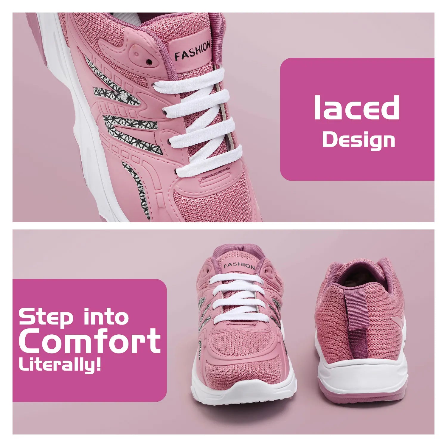 Tomsy Choice MESH Laces Sport Shoes for Women – Lightweight, Breathable & Comfortable