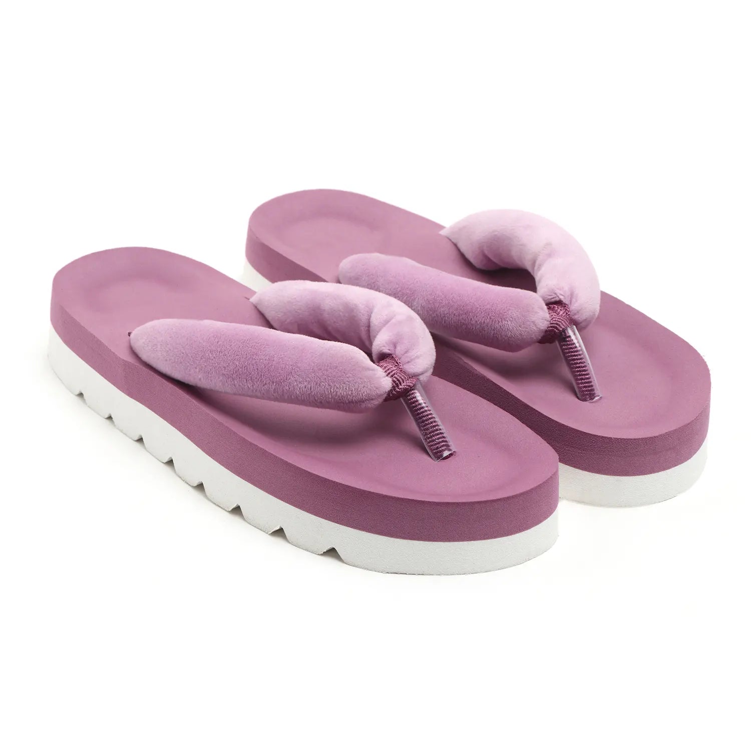 TOMSY CHOICE FUR Slip-On Flip Flop for Women – Cozy & Comfortable Indoor/Outdoor Footwear