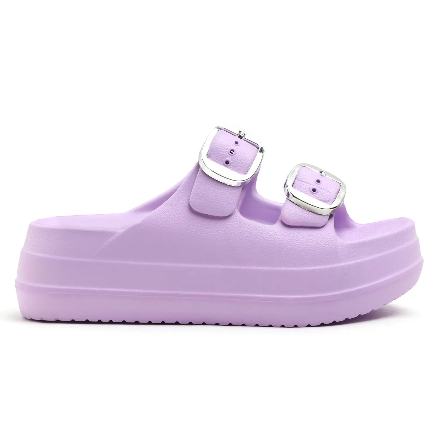 TOMSY CHOICE EVA Women Buckle Sliders | Adjustable Double Buckle | Lightweight Cushioned Slip-On | Anti-Skid, Water-Friendly, Quick-Dry