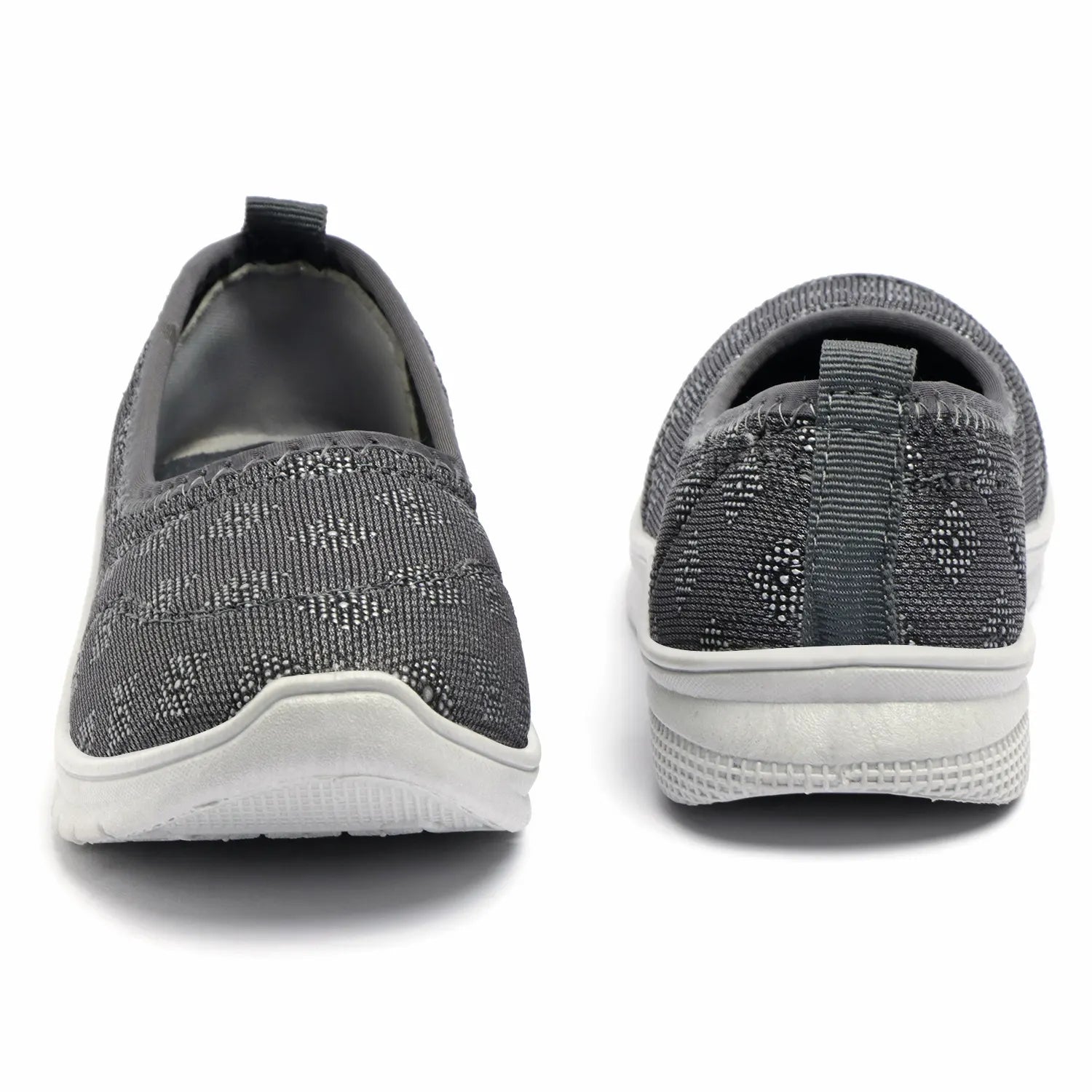 Tomsy Choice Grey Mesh Slip-On Ballerina for Women – Lightweight, Breathable & Comfortable