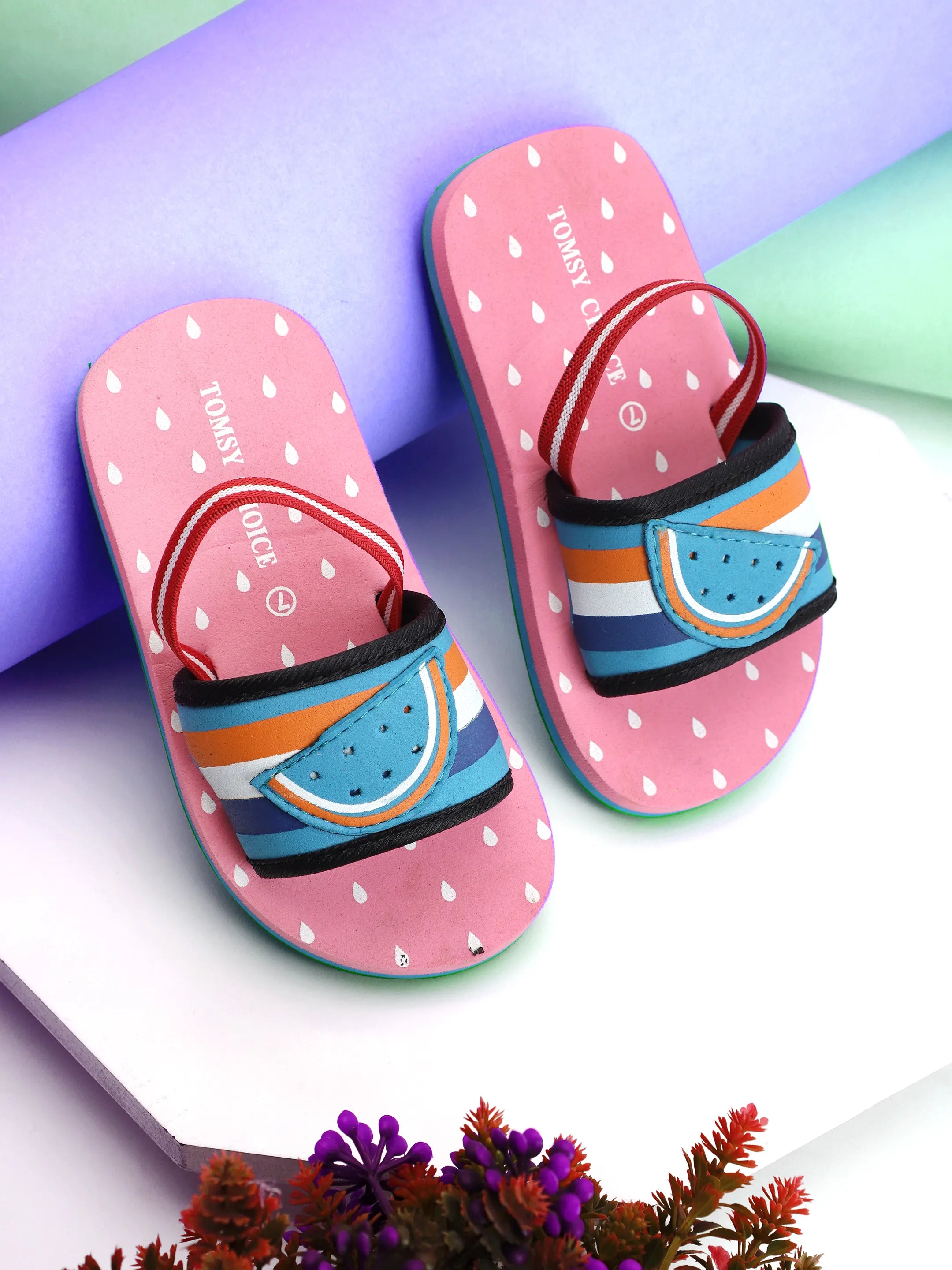 TOMSY CHOICE Kids EVA Sandals for Girls & Boys | Lightweight Comfortable Slip-On Summer Sandals | Anti-Slip Waterproof Casual Footwear for Kids