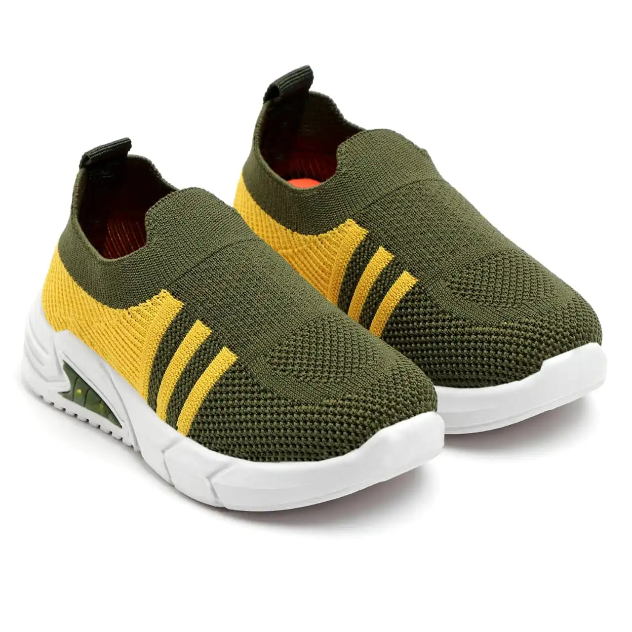 TOMSY CHOICE Yellow PVC Sole Knitted Upper Shoes for Boys and Girls | Lightweight, Durable & Comfortable Kids Footwear