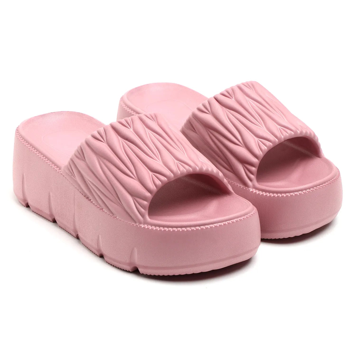 TOMSY CHOICE Women’s Beige EVA Slip On Slider – Lightweight Casual Comfort Slide