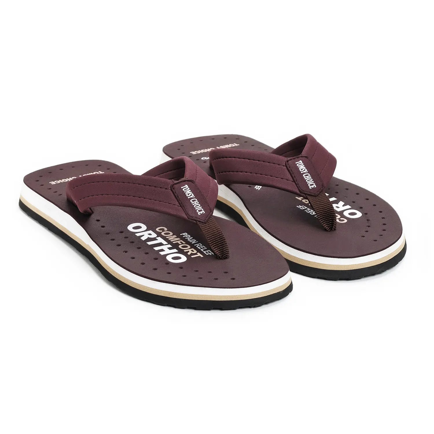 TOMSY CHOICE EVA Ortho Flip Flops for Mens | Orthopedic Comfort Slippers | Lightweight Cushioned Footbed | Anti-Slip Sole | & Walking Use