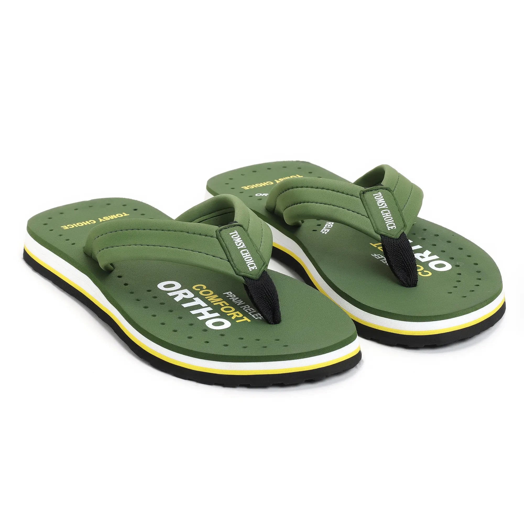 TOMSY CHOICE EVA Ortho Flip Flops for Mens | Orthopedic Comfort Slippers | Lightweight Cushioned Footbed | Anti-Slip Sole | & Walking Use