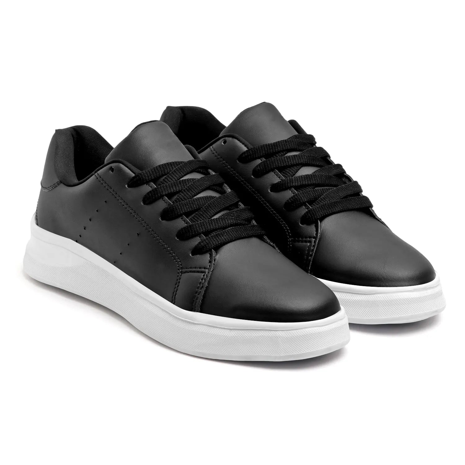 Tomsy Choice Fashionable Black Lifestyle Leather Shoes for Men