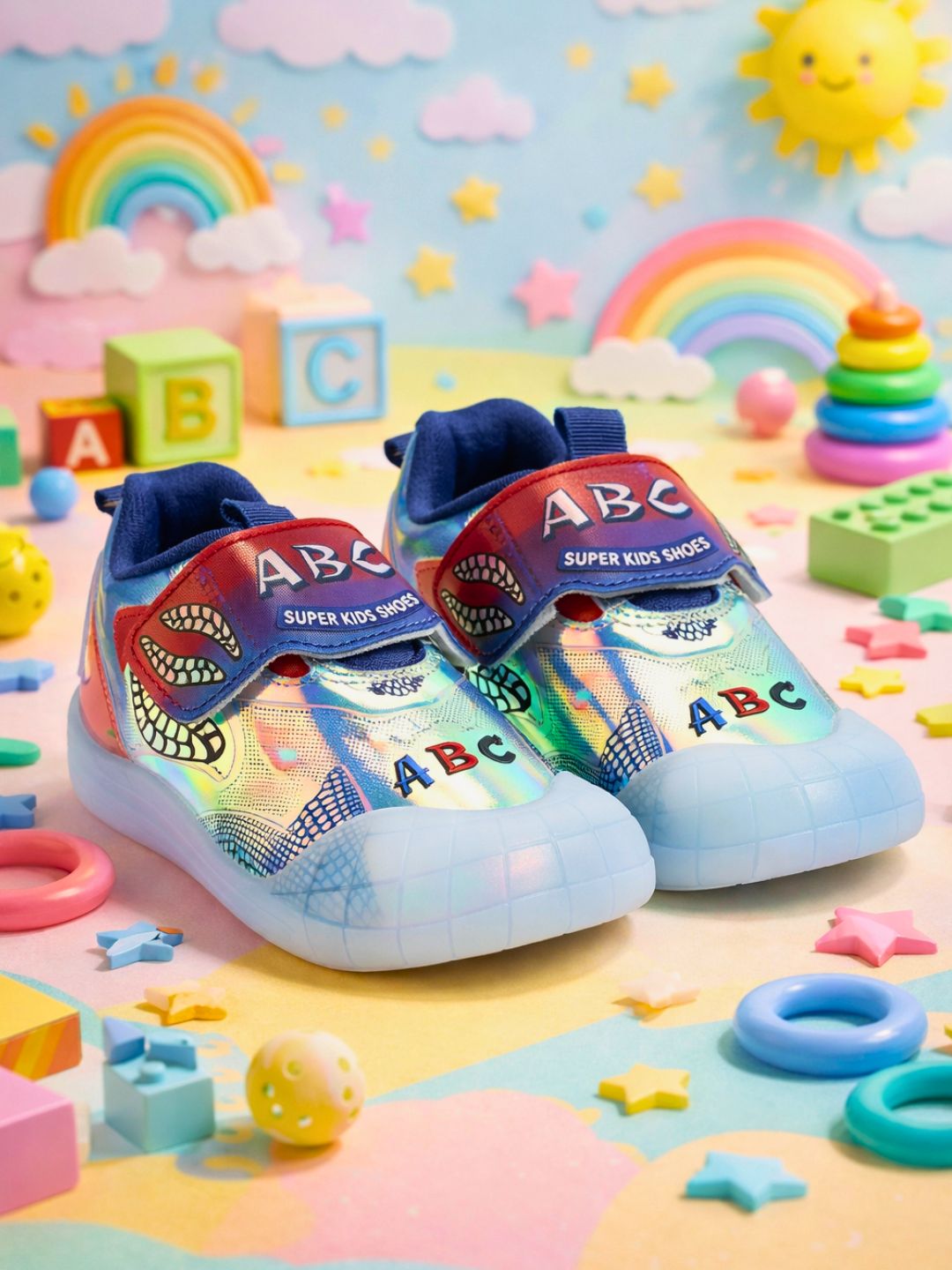 Tomsy Choice Kids Blue Casual Shoes | PVC Sole | Rexine Upper
