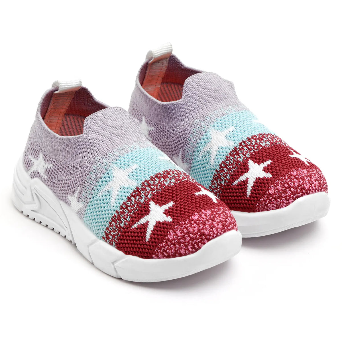 TOMSY CHOICE Onion PVC Sole Knitted Upper Sport Shoes for Boys and Girls