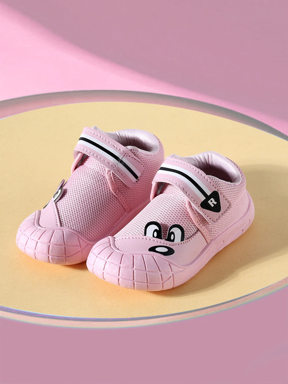 Tomsy Choice Kids Cream Casual Shoes | PVC Sole | Mesh Upper