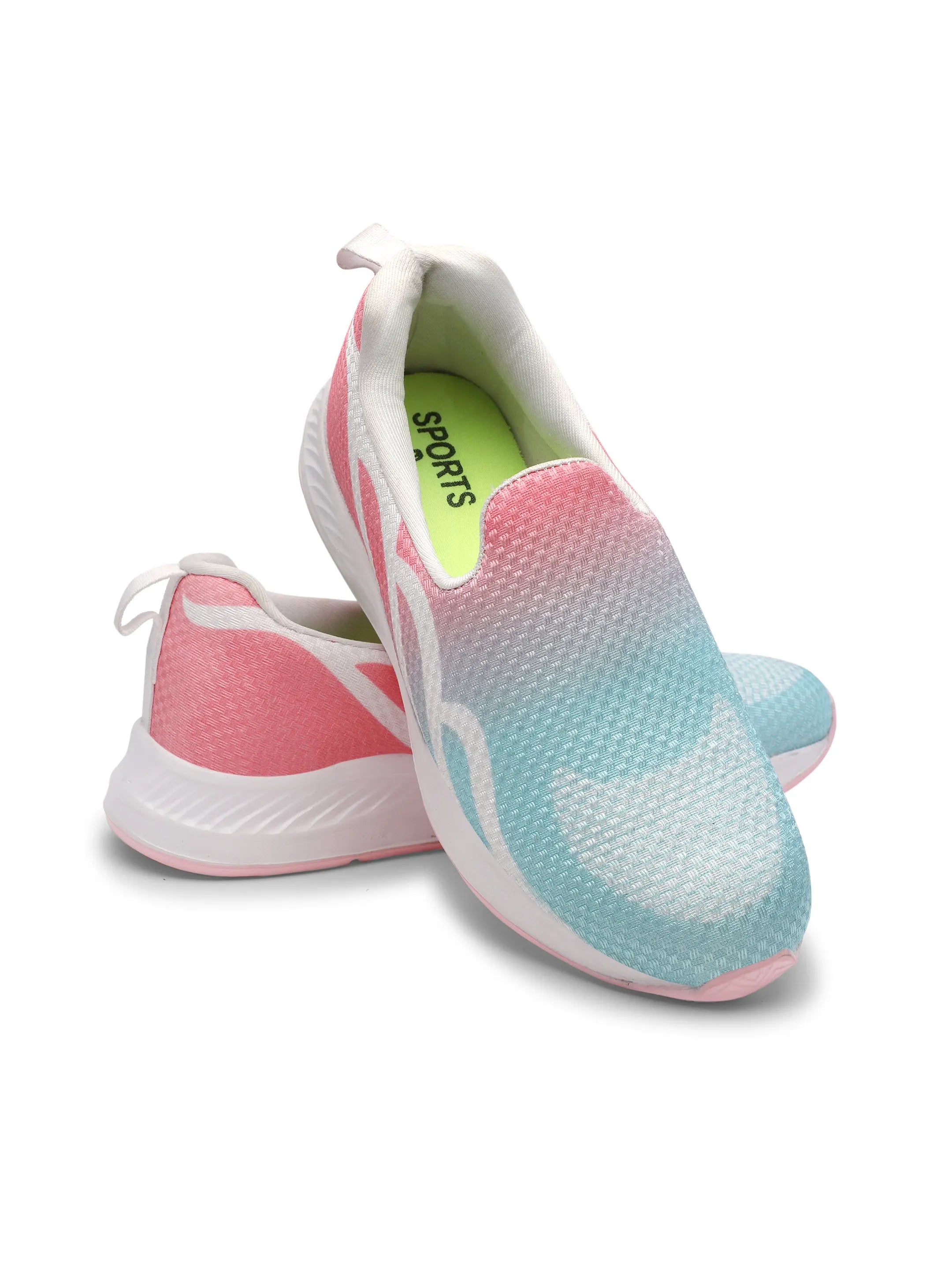 TOMSY CHOICE Women White EVA Running Shoes | Lightweight Comfortable Sports Shoes for Women | Breathable Walking & Gym Sneakers | Anti-Slip Casual Everyday Running Shoes