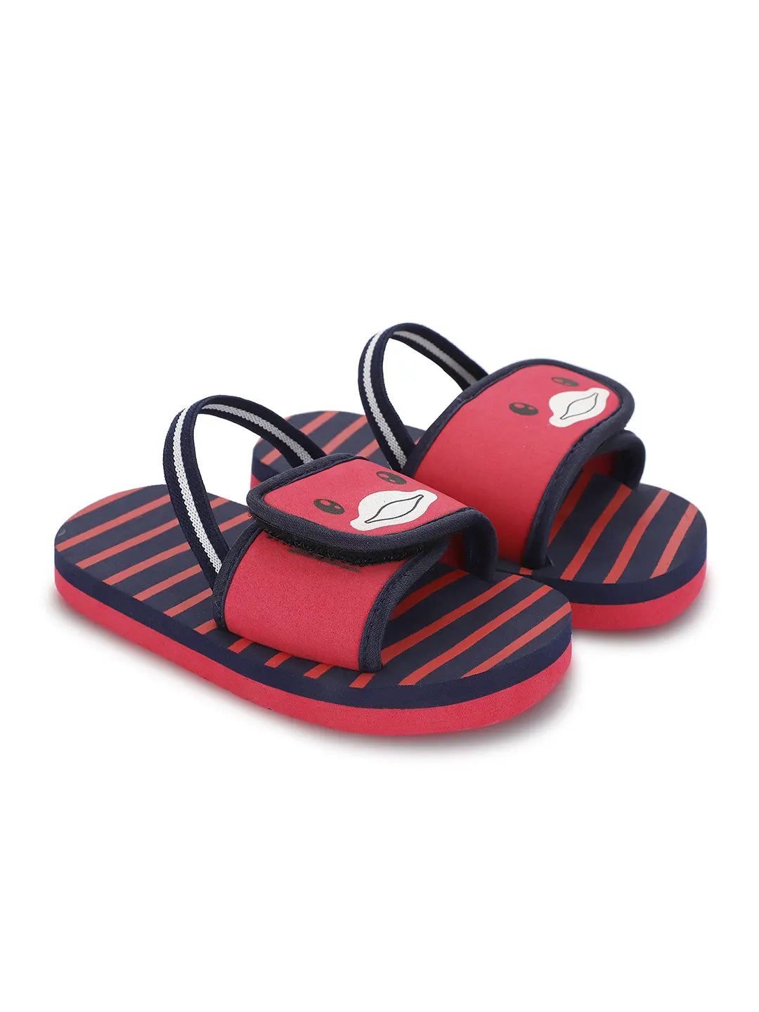 TOMSY CHOICE Kids Red EVA Sandals for Boys & Girls | Lightweight Comfortable Slip-On Summer Sandals | Anti-Slip Waterproof Casual Footwear for Kids