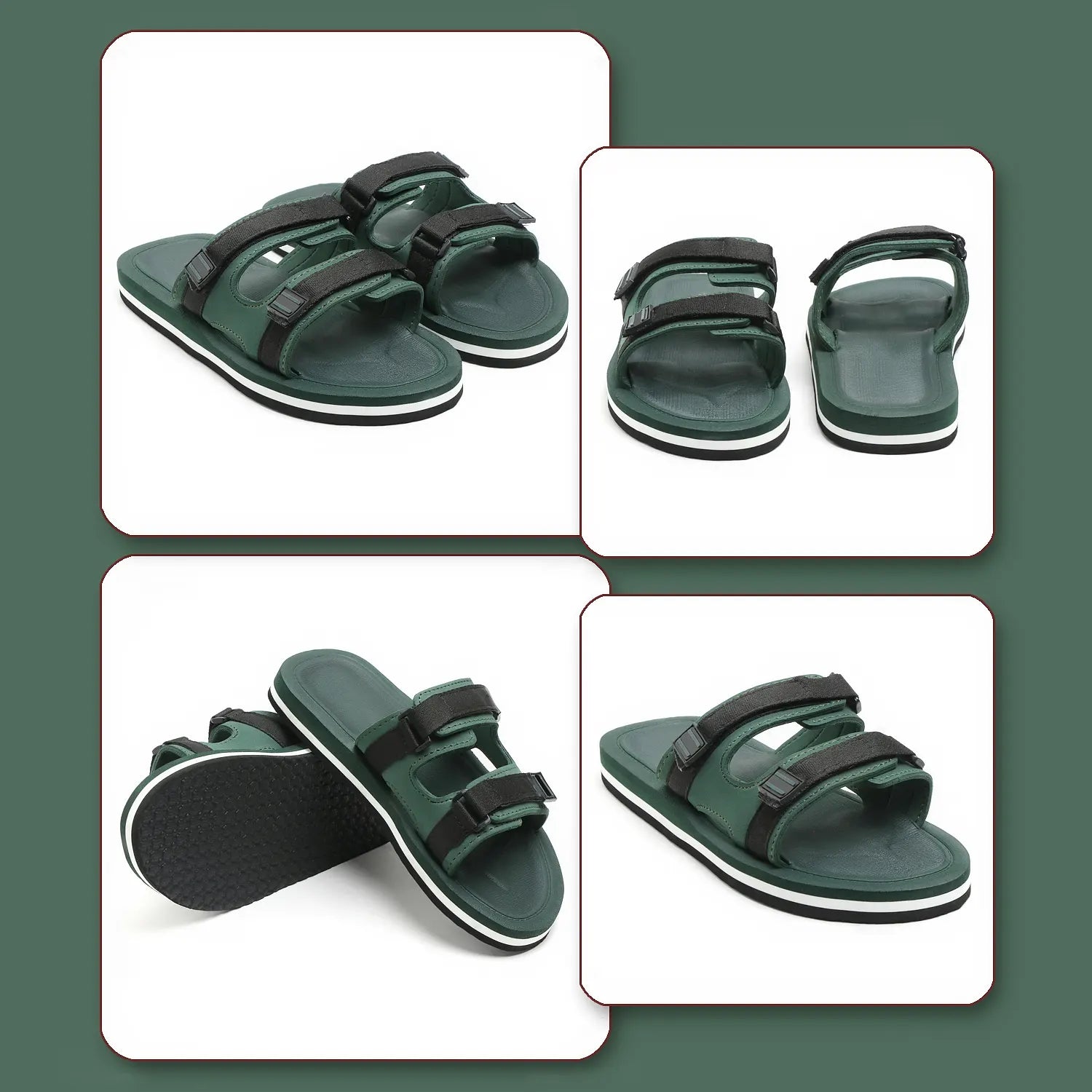 TOMSY CHOICE Green EVA Sliderss for Men | Soft & Lightweight EVA Sole | Comfortable Slippers for Indoor & Outdoor Use