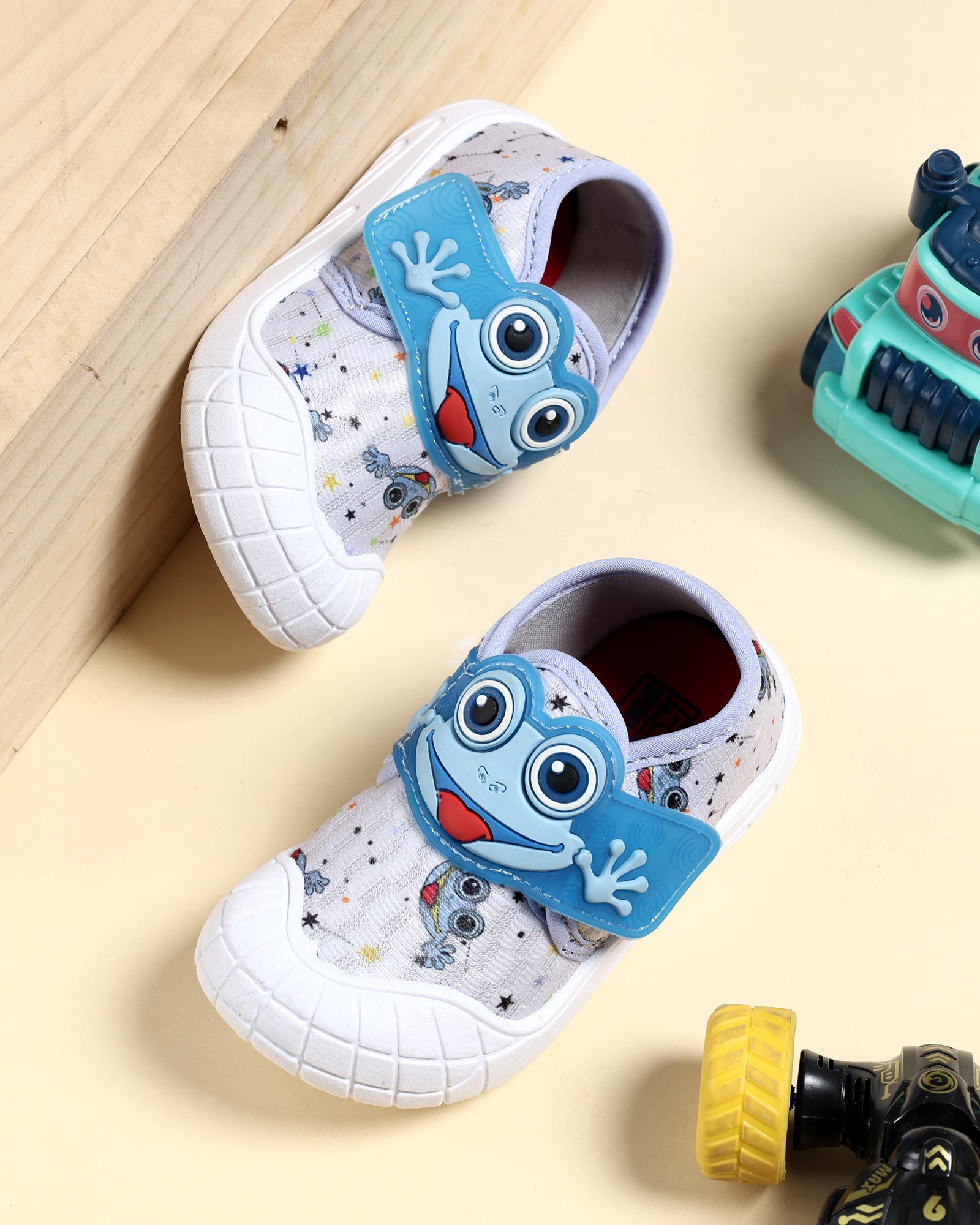 Tomsy Choice Kids Grey Casual Shoes | PVC Sole | Mesh Upper
