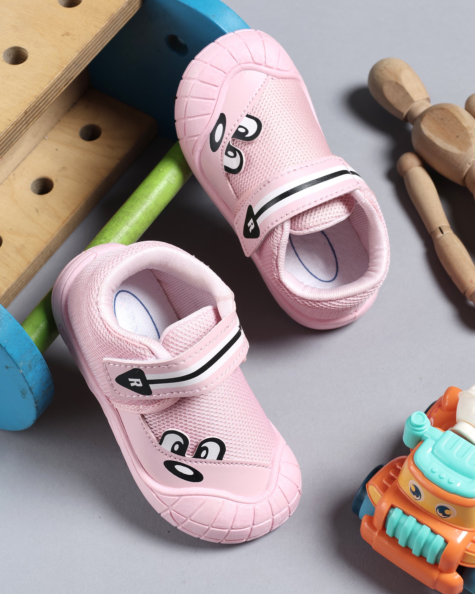 Tomsy Choice Kids Cream Casual Shoes | PVC Sole | Mesh Upper