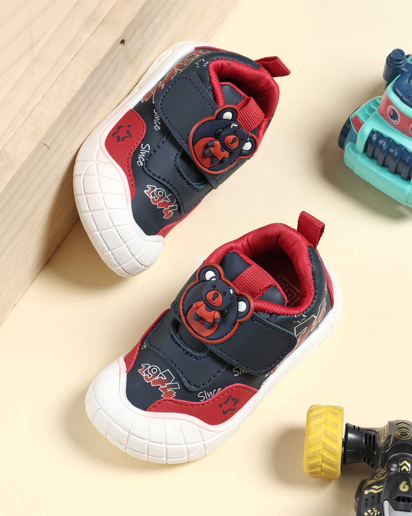 Tomsy Choice Kids Red Casual Shoes | PVC Sole | Rexine Upper