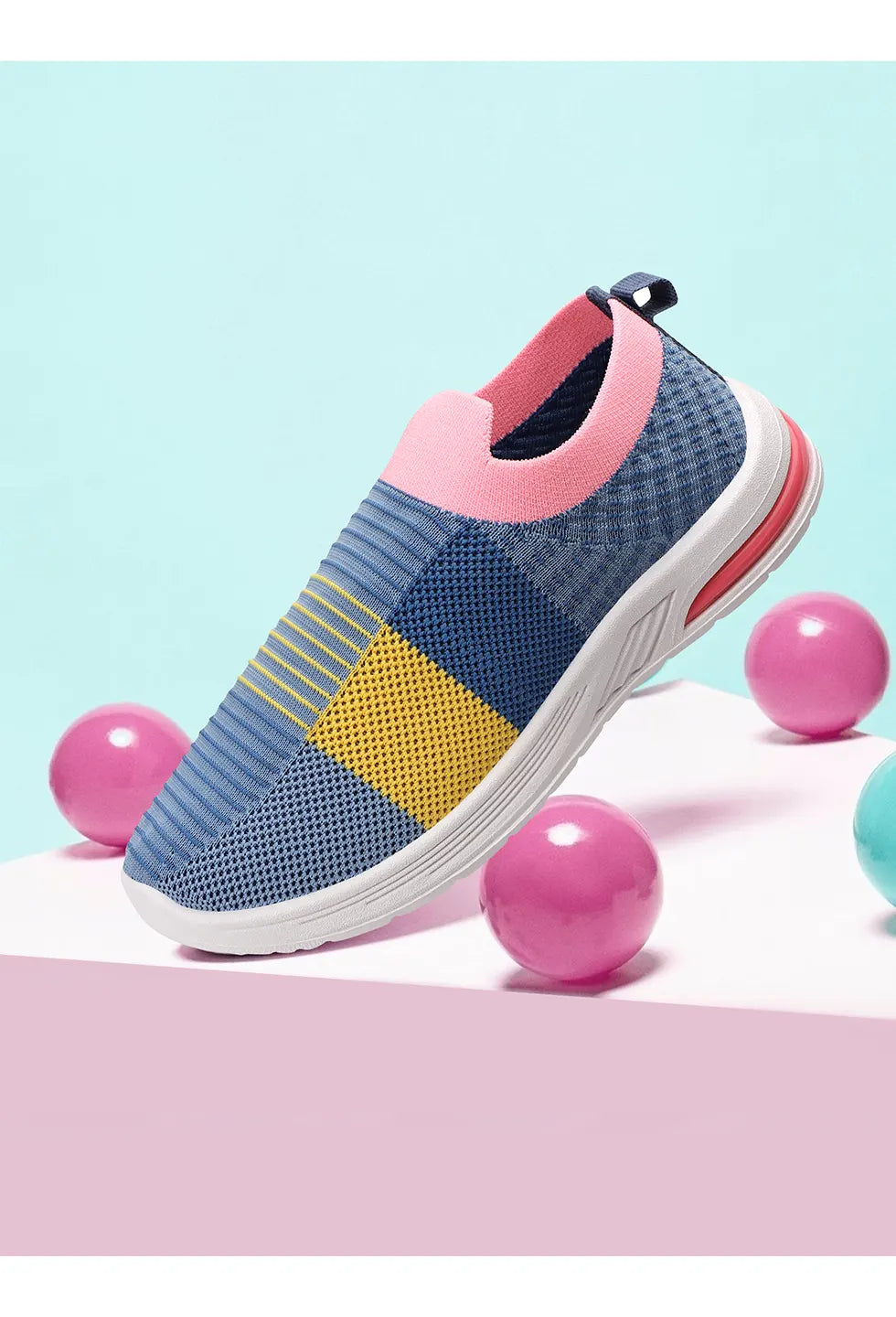 TOMSY CHOICE Multicolour MESH Slip-On Shoes for Women – Lightweight, Breathable & Comfortable