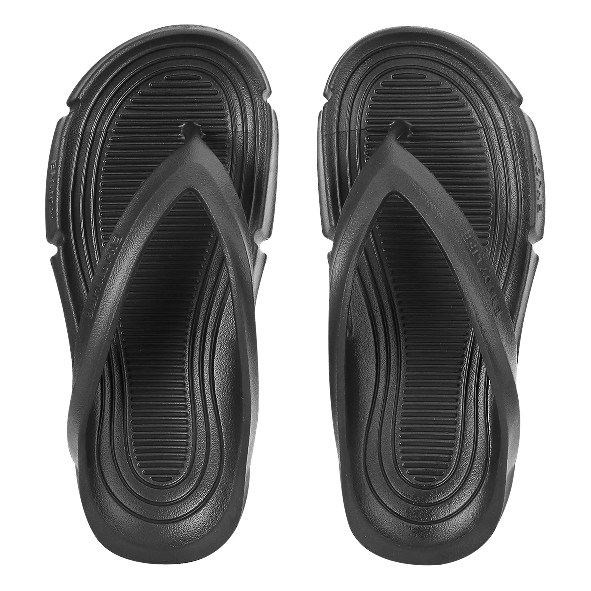 Tomsy Choice Stylish Black Thong Flip Flops for Daily Wear