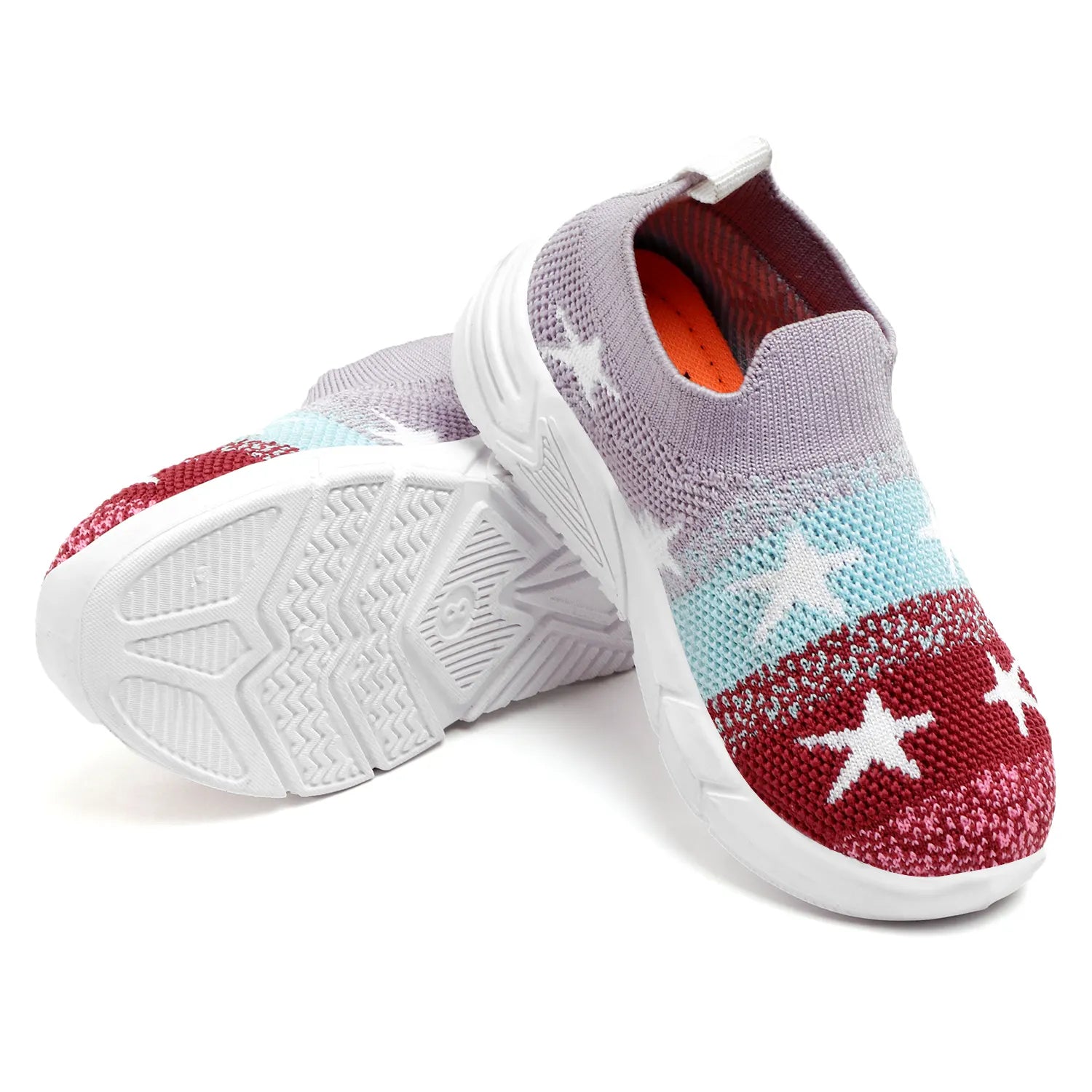 TOMSY CHOICE Onion PVC Sole Knitted Upper Sport Shoes for Boys and Girls