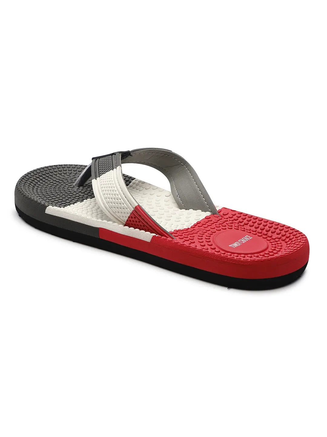 TOMSY CHOICE Men Red EVA Sole Slippers Lightweight, Comfortable Daily Use Flip Flops