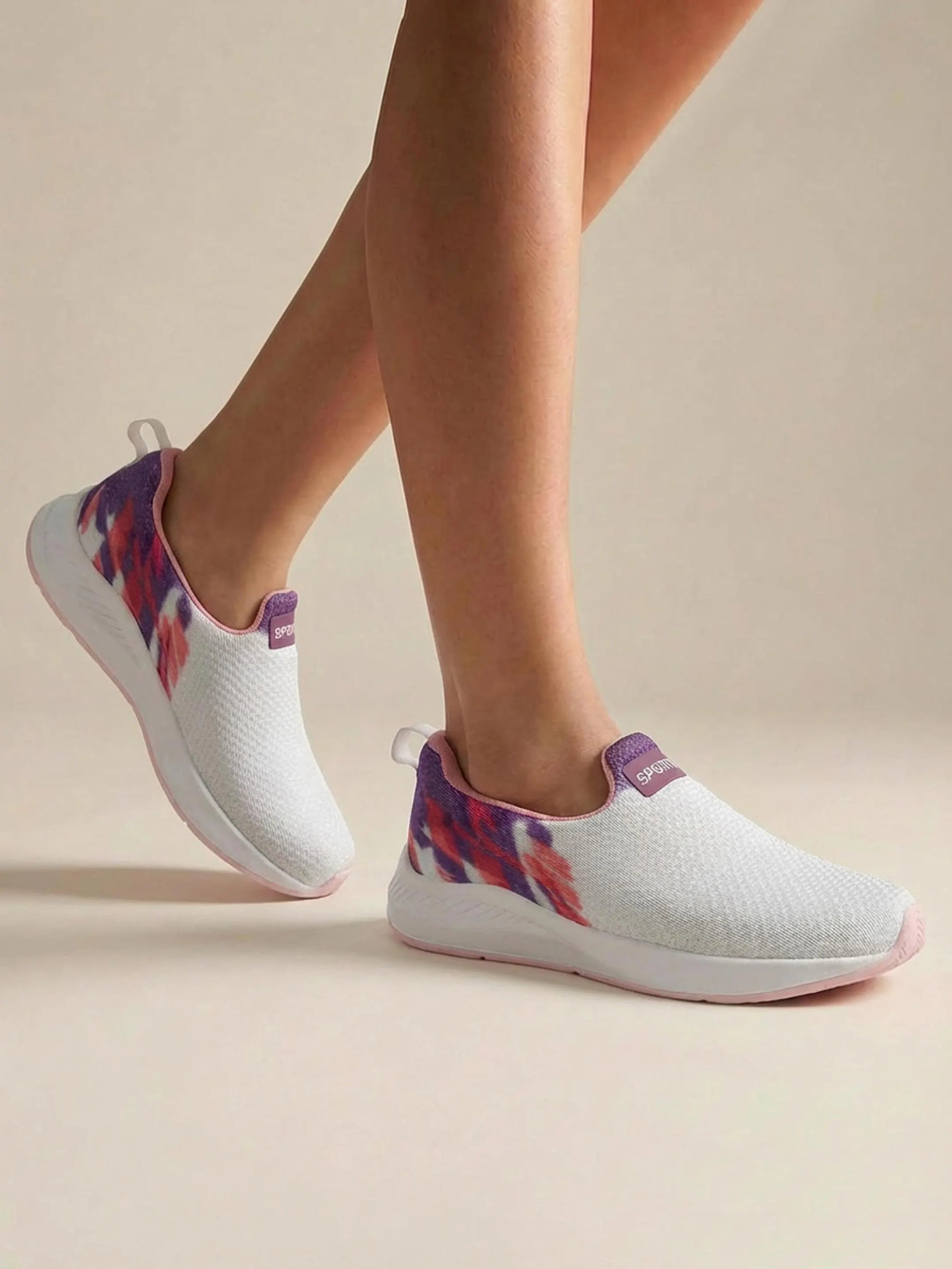 TOMSY CHOICE Women White EVA Running Shoes | Lightweight Comfortable Sports Shoes for Women | Breathable Casual Walking & Gym Shoes | Anti-Slip Everyday Sneakers