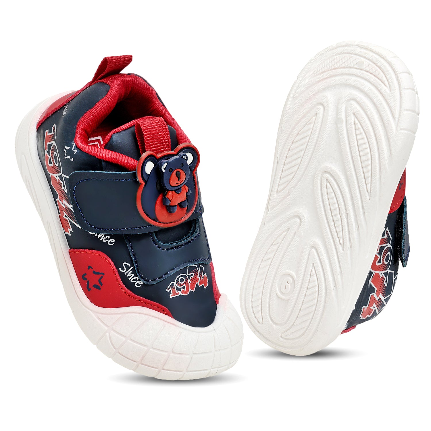 Tomsy Choice Kids Red Casual Shoes | PVC Sole | Rexine Upper