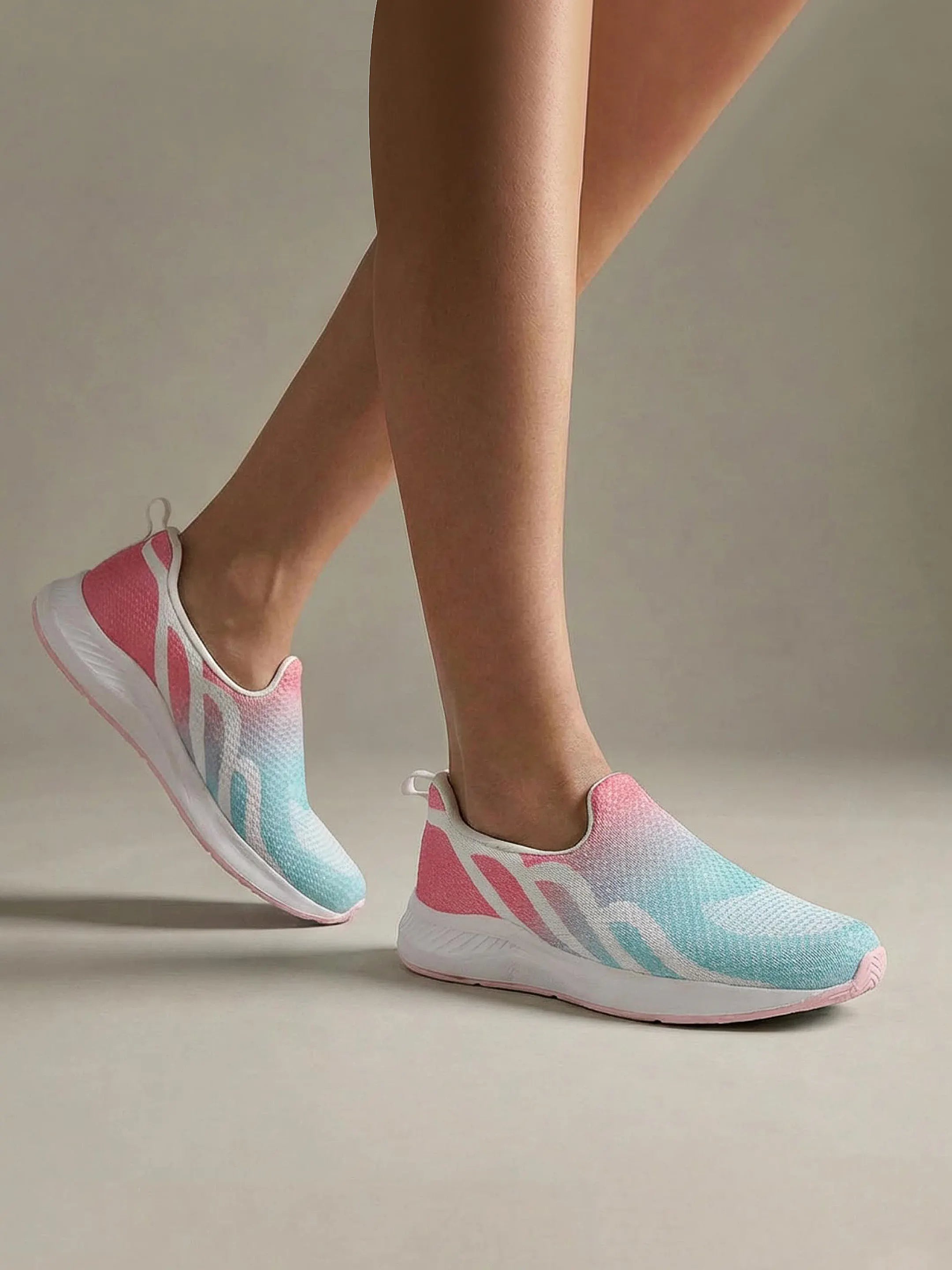 TOMSY CHOICE Women White EVA Running Shoes | Lightweight Comfortable Sports Shoes for Women | Breathable Walking & Gym Sneakers | Anti-Slip Casual Everyday Running Shoes