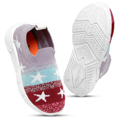 TOMSY CHOICE Onion PVC Sole Knitted Upper Sport Shoes for Boys and Girls