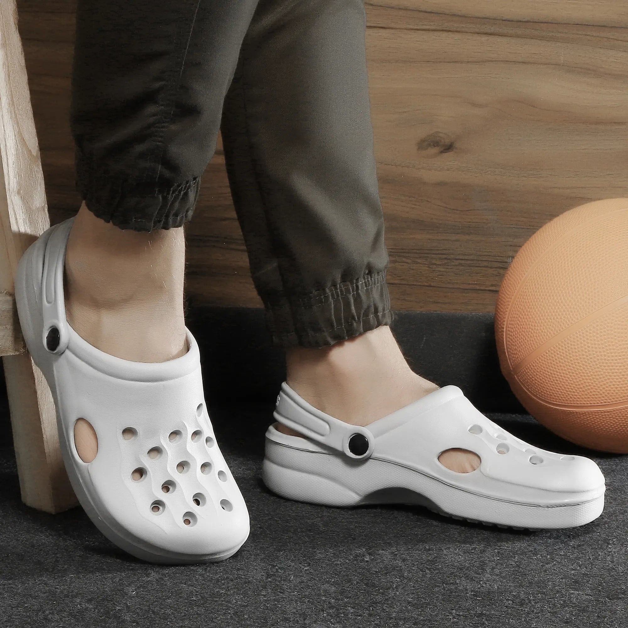 Tomsy Choice Stylish Grey Casual Clogs for Daily Wear