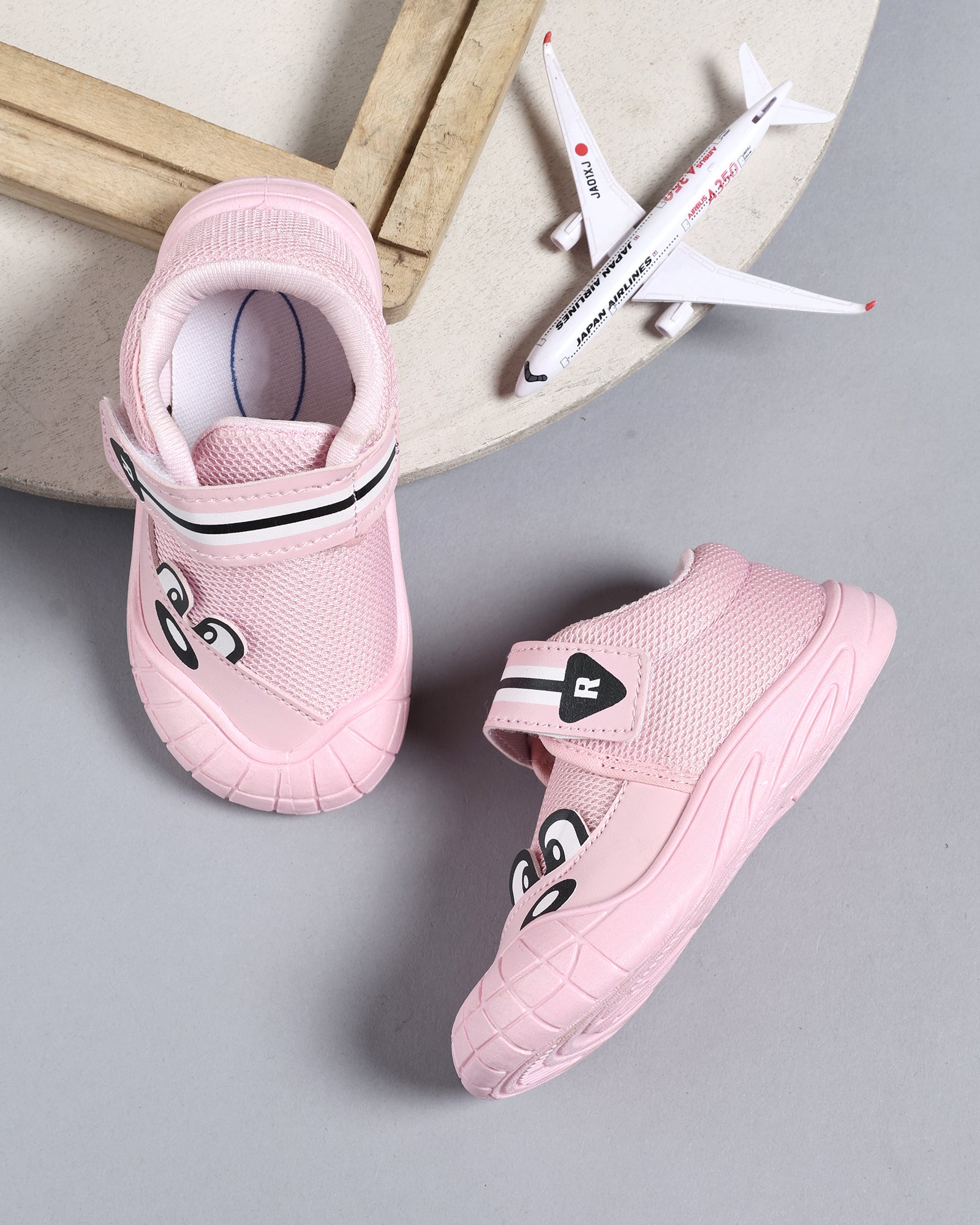Tomsy Choice Kids Cream Casual Shoes | PVC Sole | Mesh Upper