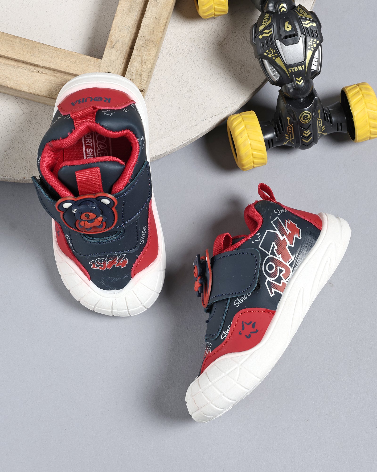 Tomsy Choice Kids Red Casual Shoes | PVC Sole | Rexine Upper