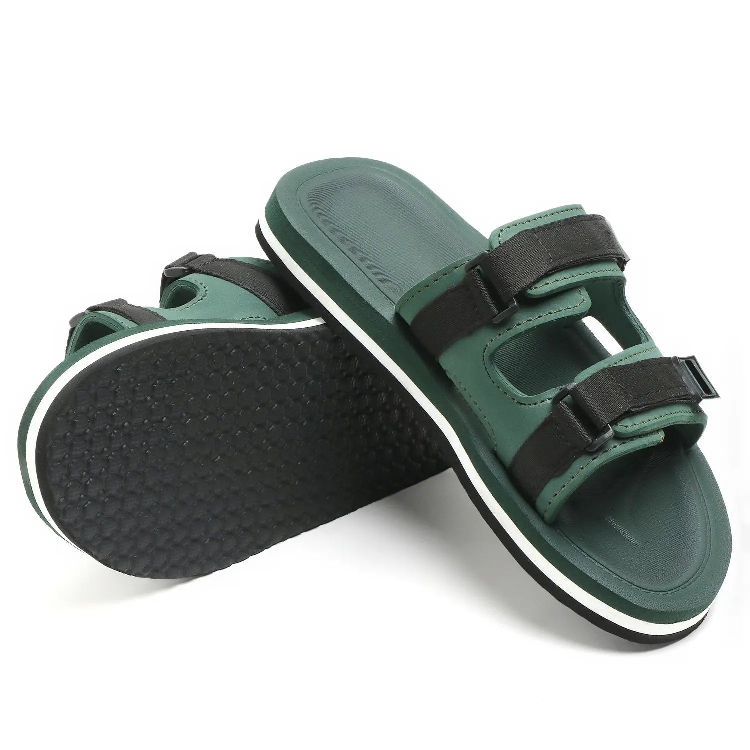 TOMSY CHOICE Green EVA Sliderss for Men | Soft & Lightweight EVA Sole | Comfortable Slippers for Indoor & Outdoor Use