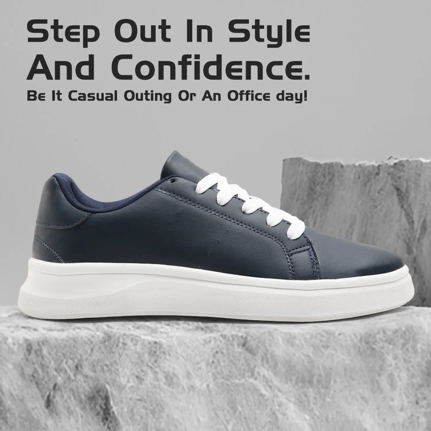 Tomsy Choice Fashionable Black Lifestyle Leather Shoes for Men