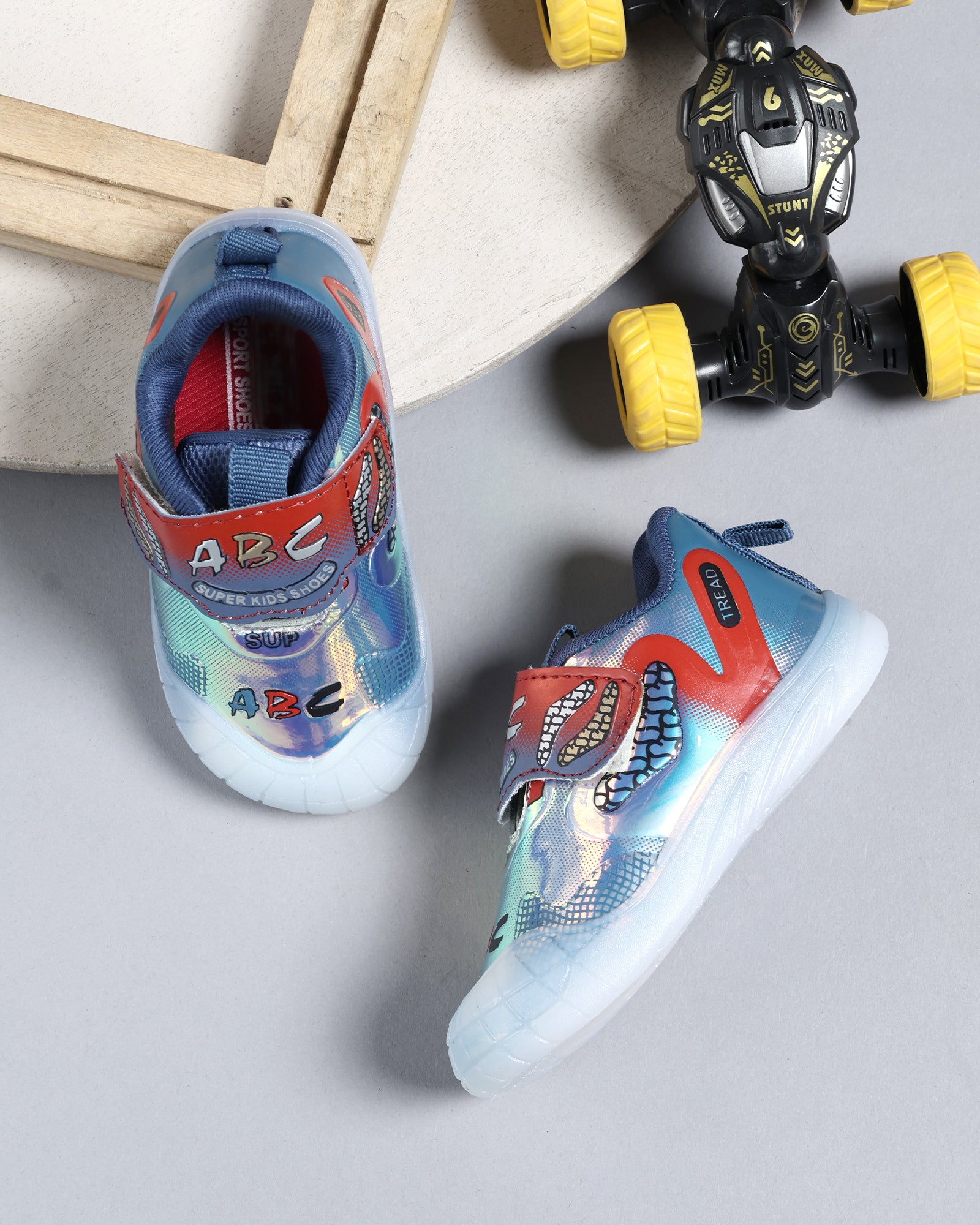Tomsy Choice Kids Blue Casual Shoes | PVC Sole | Rexine Upper