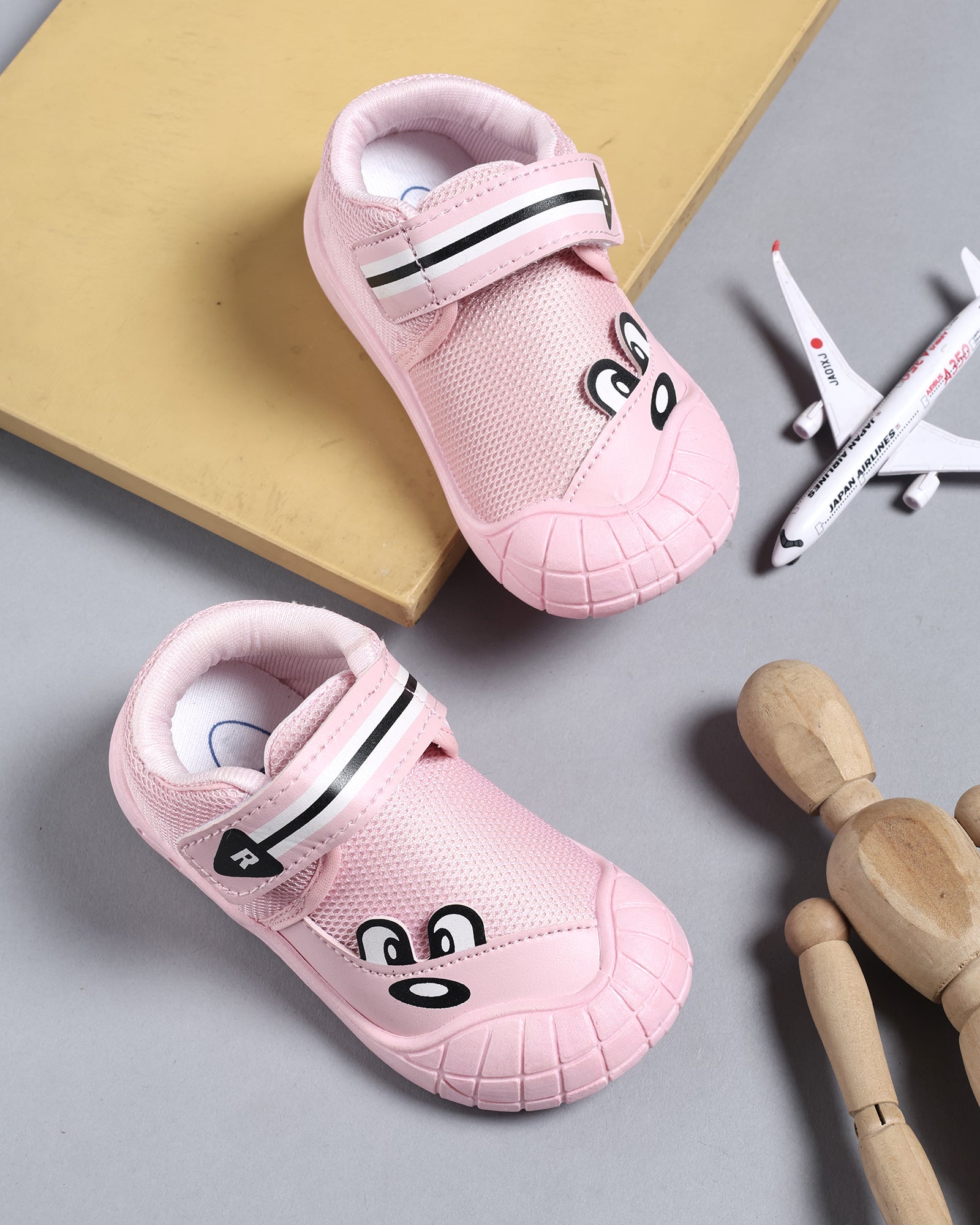 Tomsy Choice Kids Cream Casual Shoes | PVC Sole | Mesh Upper