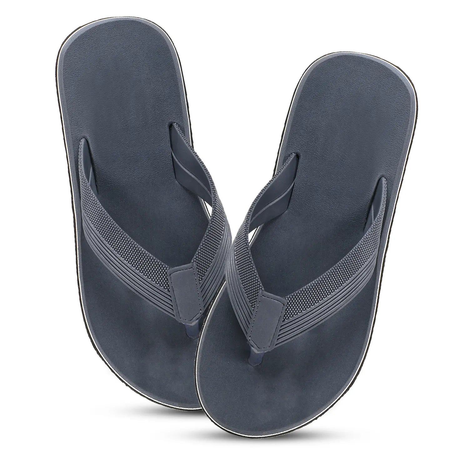 Tomsy Choice Grey Thong Flip Flops for Men