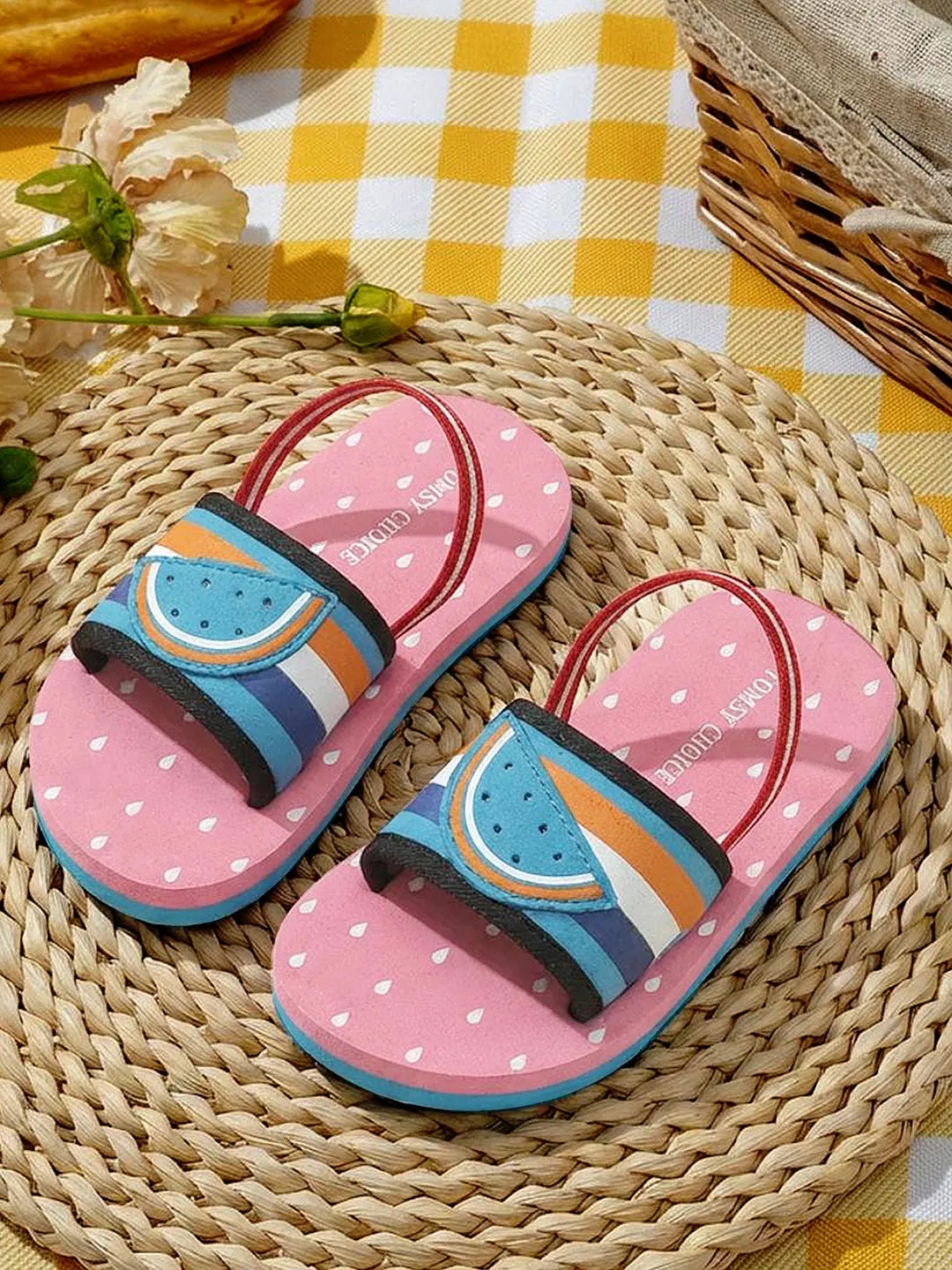 TOMSY CHOICE Kids EVA Sandals for Girls & Boys | Lightweight Comfortable Slip-On Summer Sandals | Anti-Slip Waterproof Casual Footwear for Kids